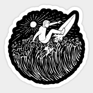 Tide surfer Sticker